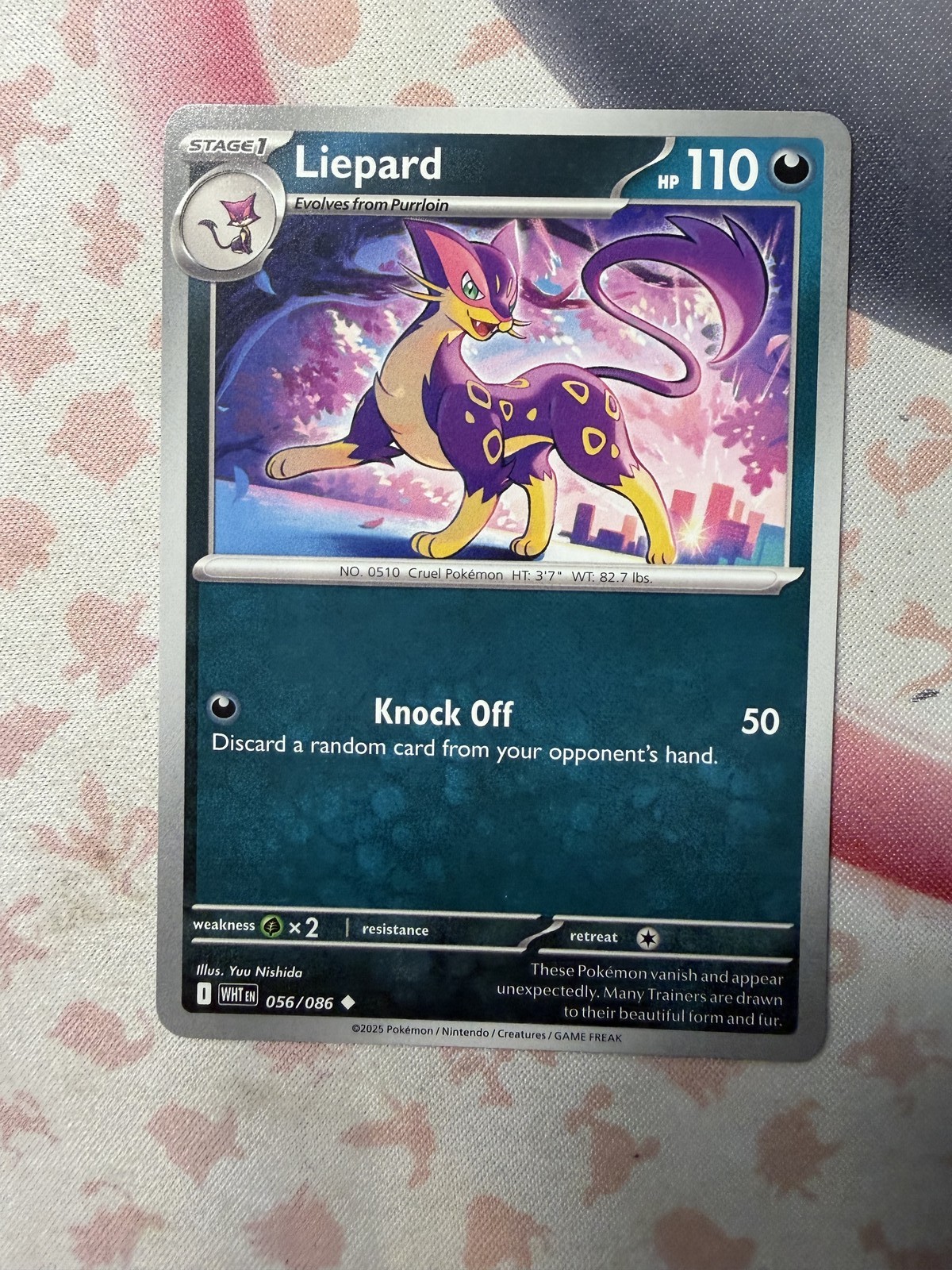 Liepard Uncommon SV: White Flare 056/086 NM English Pokemon Card