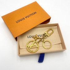 Auth Louis Vuitton LV Circle GP M01653 Keychain Bag Charm W/Box,dustbag DD040048