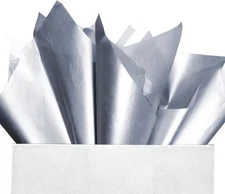 100 Sheets Silver Tissue Paper 12"x20" Bulk Wrapping for Crafts & Gifts