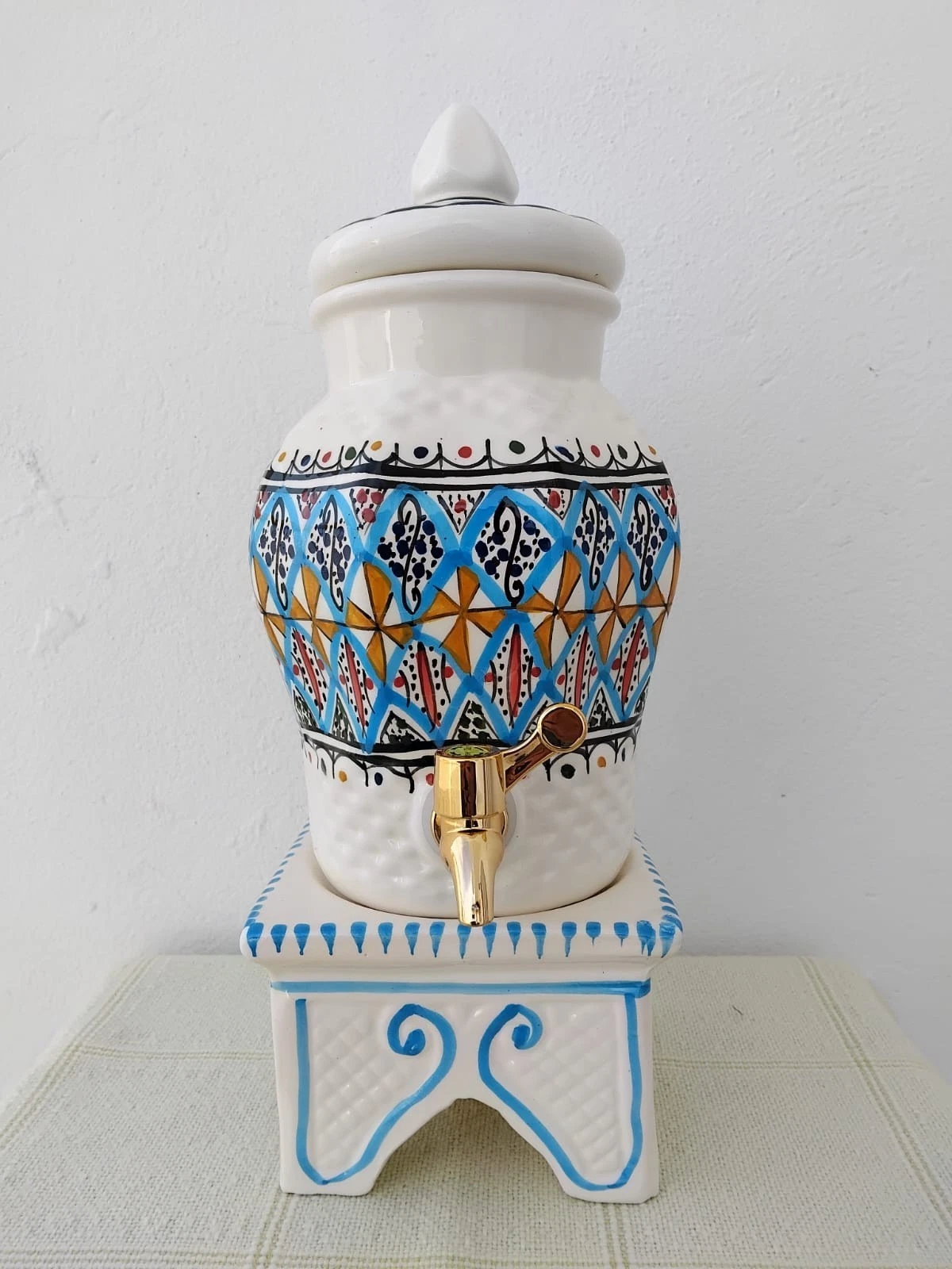 Hand-Painted Ceramic Water, oil, juice, Dispenser, Decor, capacity 3 liters
Opens in a new window or