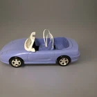 Mattel 1996 Barbie Vintage Lavender Convertible Sports Car 18"