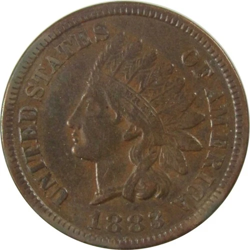 1883 Indian Head Cent XF EF Extremely Fine Penny 1c Coin SKU:I24987
