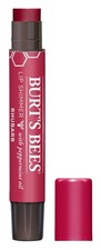 Burt's Burts Bees Rose Pink LIP SHIMMER Balm RHUBARB Lipbalm Peppermint Oil
