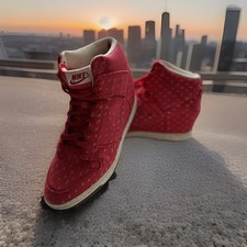 Nike Dunk Sky Hi Womens Hidden Wedge Heel Shoes Hyper Red Size 8.5 543258-600