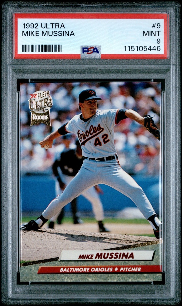 PSA 9 MINT 1992 ULTRA MIKE MUSSINA #9 ORIOLES ROOKIE RC HOF 05446