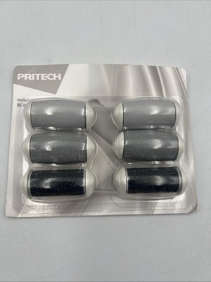 PRITECH Callus Removers 6 Pack Replacement Rollers Heads for Electric Feet File 