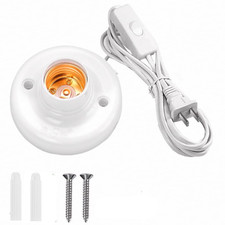  10Ft Light Bulb Socket with Cord,E26/ E27...