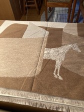 Equestrian Scarf Super Soft Horse Print 26-1/2  Wide by 3  Long