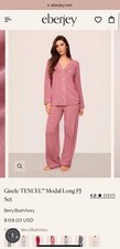 Eberjey Gisele Pajamas PJ Set Berry Blush/Ivory Modal Large