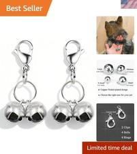 Loud Stylish Pet Bells Set with Stainless Steel Clips - Universal Fit for Pets
