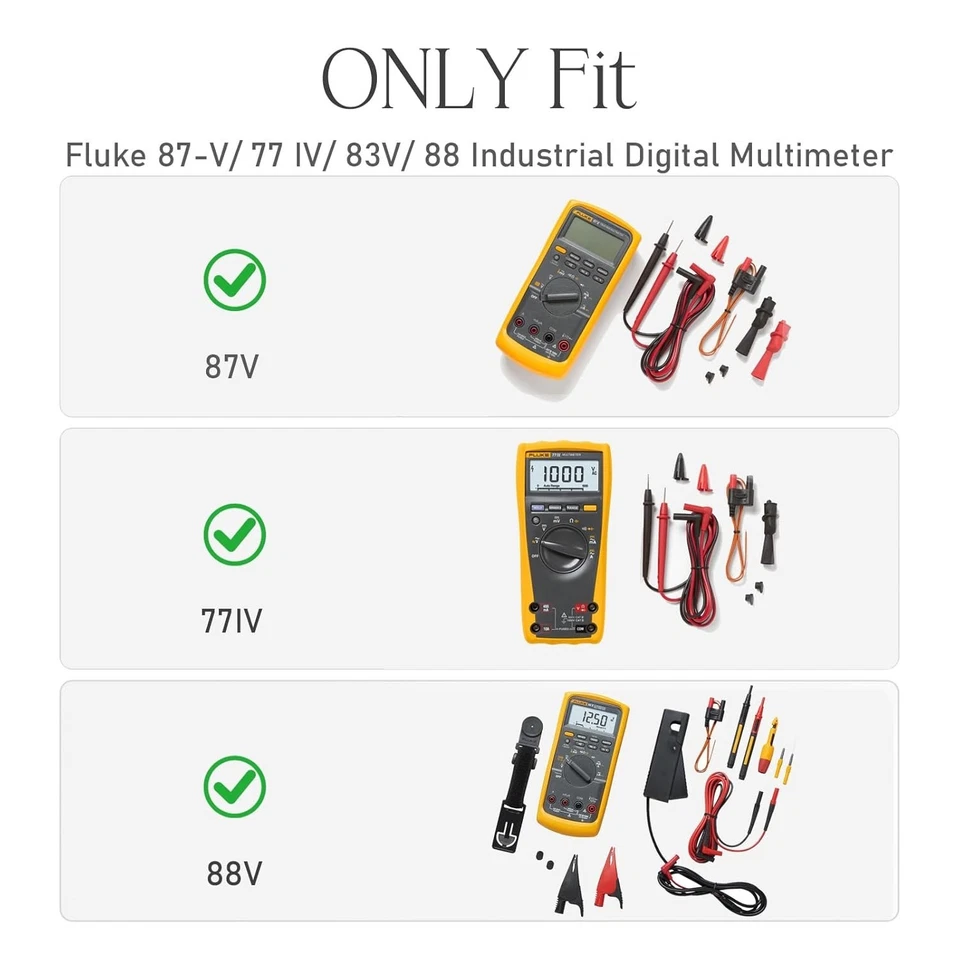 Funda para Multímetro Digital Industrial Fluke 87V/Max/ 77 IV/ 83V/ 88 Viaje Duro Foto 2 de 4