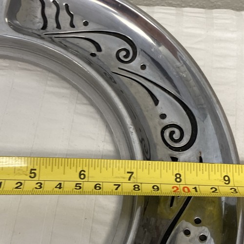 Lenox Vibe Cheese and Cracker Serving Tray round silver Metal Server Ware 11" - Picture 5 of 14
