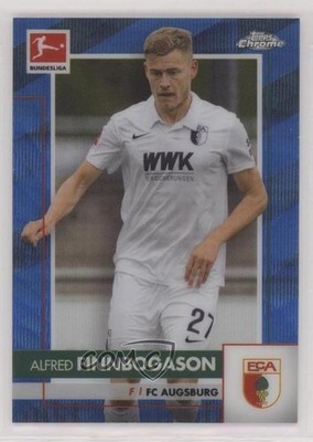 2020 Topps Chrome Bundesliga Blue Wave Refractor /150 Alfred Finnbogason #2 0s3