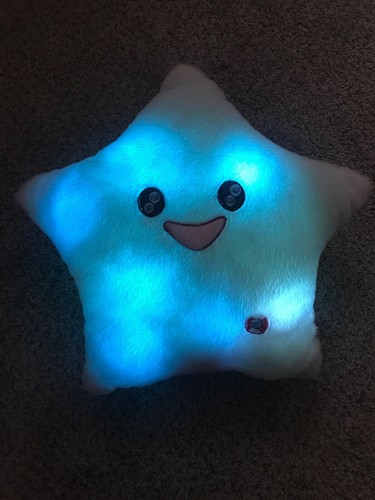 Light Up White Multicolor Soft Star Plush Pillow Toy 13” - Picture 5 of 11