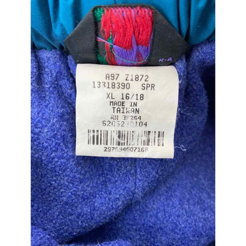 Vintage 90's REI Unisex Youth XL 16/18 Teal Fleece Lined Nylon Winter Snow Pants - Picture 4 of 7