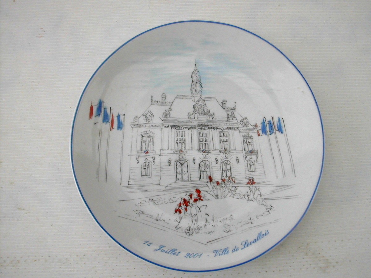 ASSIETTE PLATE PH.DESHOULIERES LIMOGES 24 cm de Ø | eBay