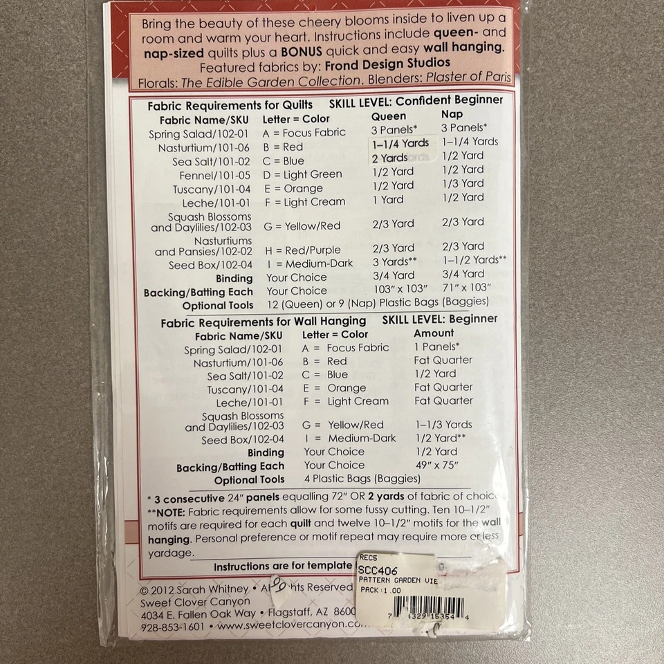 Sweet Clover Canyon Garden View Quilt Pattern Cherry Blooms Queen Size Quilt Nap - Image 3 of 3