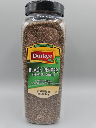 Durkee Ground Black Pepper 16 Ounce Pimienta Negra Molido Large Container