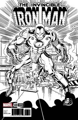 INVINCIBLE IRON MAN 600 JOHN ROMITA JR 1:1000 B&W SKETCH INVINCIBLE IRON MAN 600 JOHN ROMITA JR 1:1000 B&W SKETCH