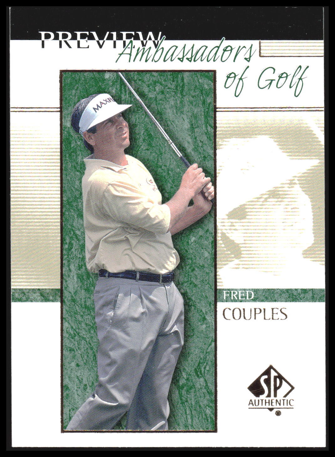 2001 SP Authentic Fred Couples # 53 SP Authentic Preview 7A