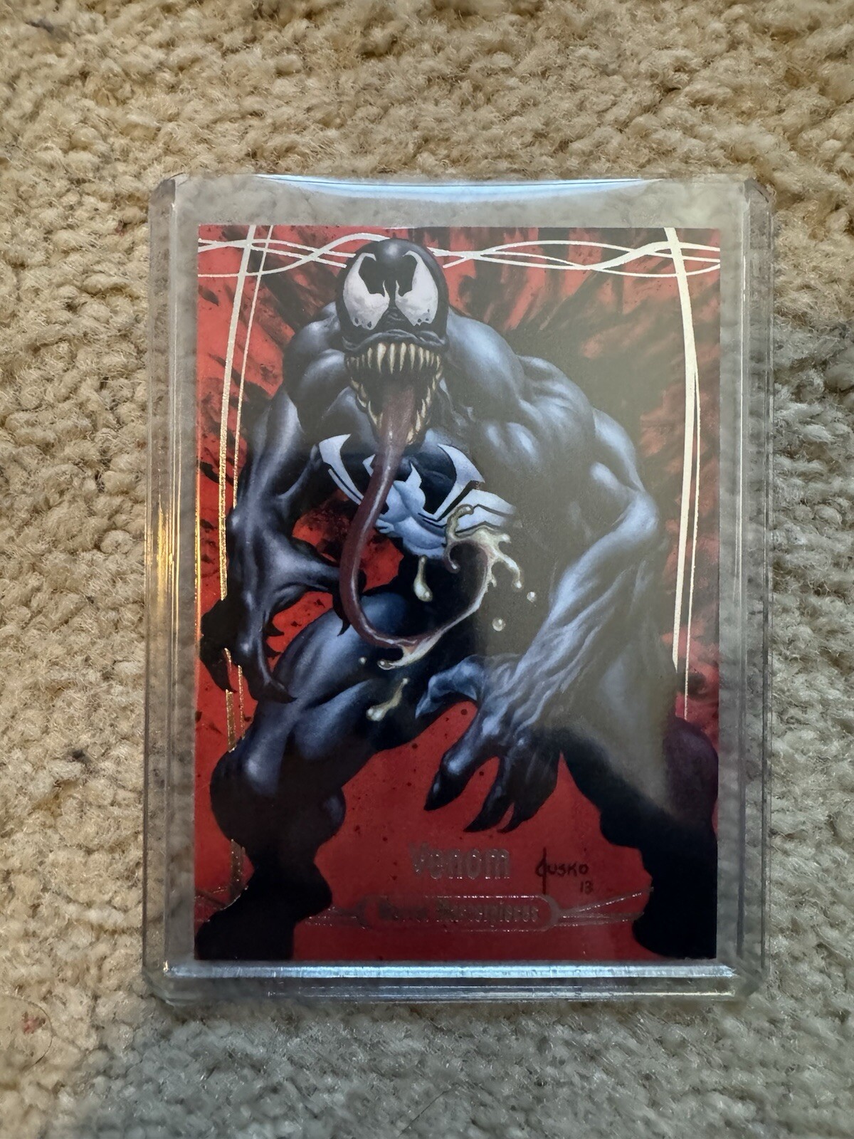 2016 Marvel Masterpieces VENOM (54/99) TIER 4 SILVER BASE CARD, #86 - Jusko