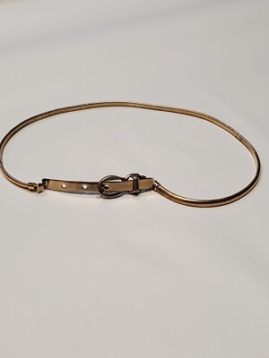 Vintage twistable gold tone snake waist belt VINTAGE WHITING & DAVIS GOLD ADJ MESH SNAKE Necklace / Belt  main image 4