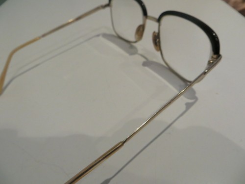 Gafas cuadradas vintage Viennaline negro marrón dorado lentes marco - Imagen 6 de 12