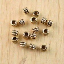 300pcs Dark Gold-tone Columninform Spacer Beads H1285