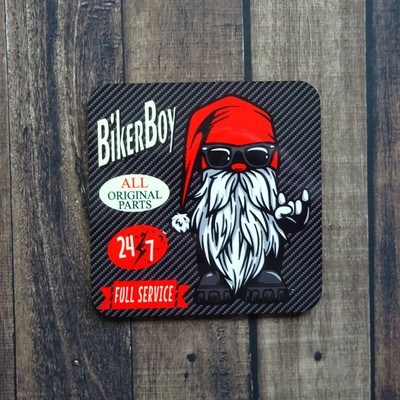 Biker Boy Wichtel Untersetzer - Biker Boy Gonk Kohlefaser - Set 2or4