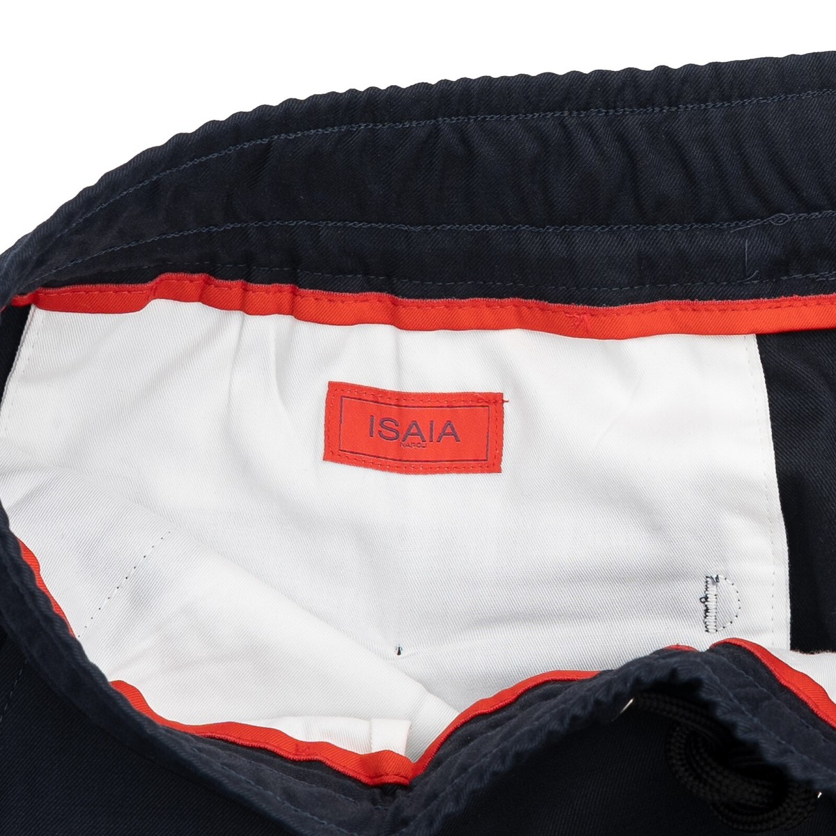 Pantalon Cuir D'agneau ISAIA NAPOLI - Bleu Marine, Taille 32 US / 48 EU - Neuf étiqueté