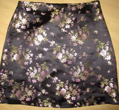 LADIES NEW LOOK SILKY ORIENTAL STYLE PATTERN SKIRT