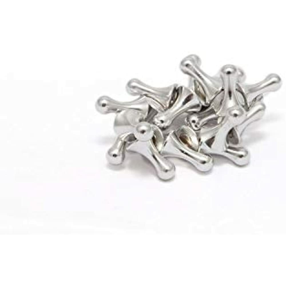 12 Silver Sleek Anodized Aluminum Push Pins Perfect