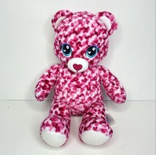Build A Bear Pink Hearts Camo Love Valentines BAB 2017 Stuffed Animal 16"