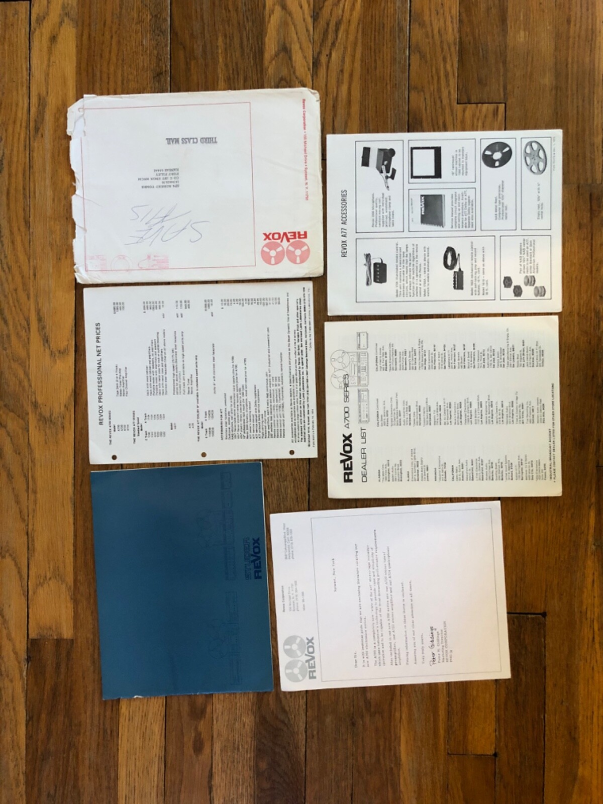 Vintage 1970's Studer Revox Stereo Audio Sales Dealer Brochures and Literature 