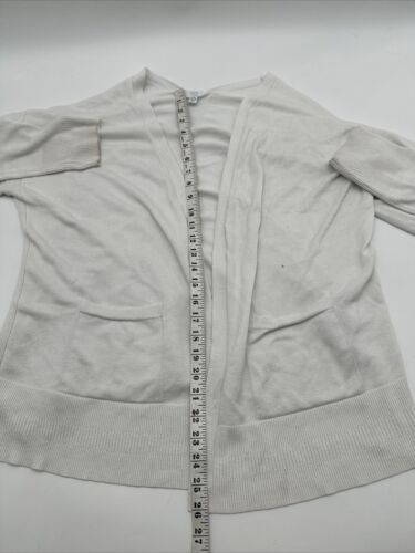 Time and Tru Cardigan Women X-Large White Solid Open ..#19138 - 第 12/17 張圖片