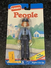 Playskool People My Neighborhood Dollhouse Woman Police Officer Figure MIP 1993