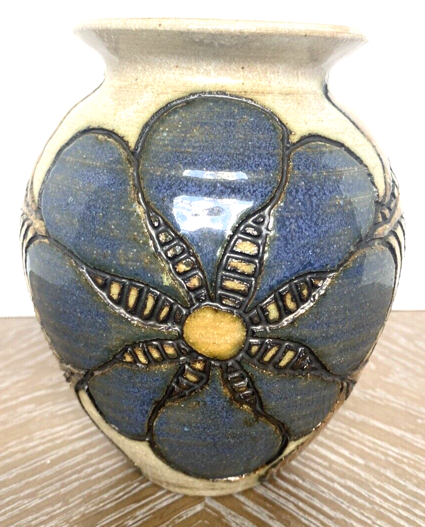 Studio Art Pottery Vase 6 3/4