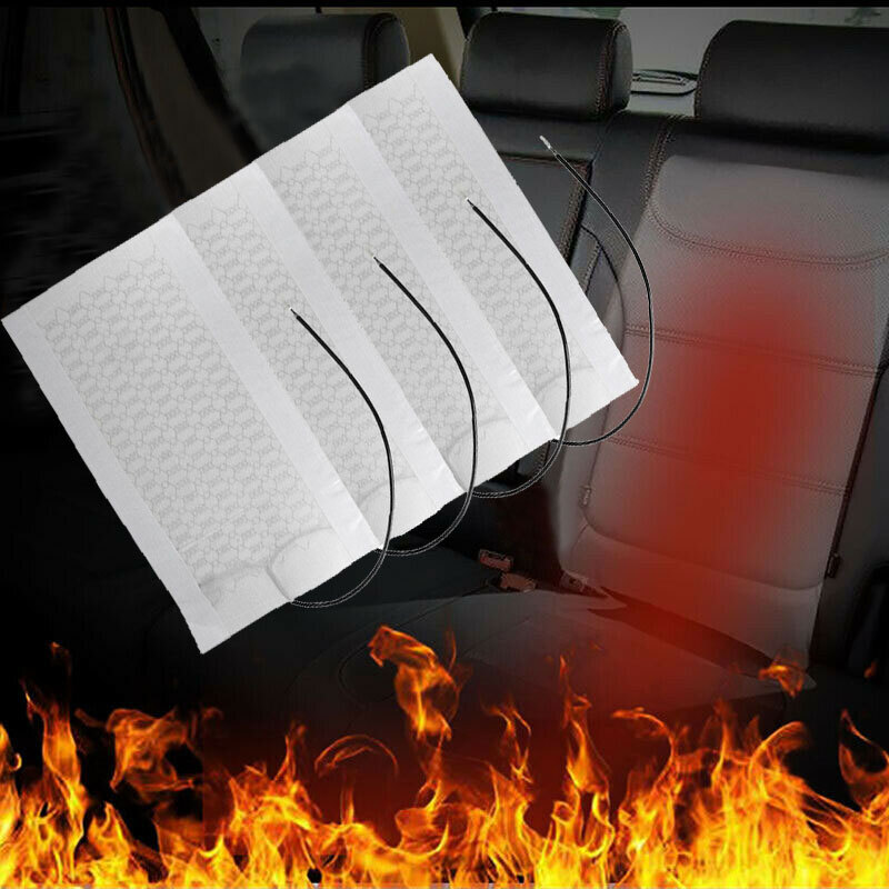 12V Car Seat Heater Element Carbon Fiber Chair Warmer Heated Pad Kit ...