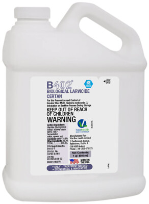 Certan B402 - Controls Wax Worm Larvae in Stored Honey Bee Comb Frames (32 OZ)