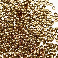 5mm Cup Sequins Brassy Orange Gold Shiny Metallic Medium Hole Made in USA