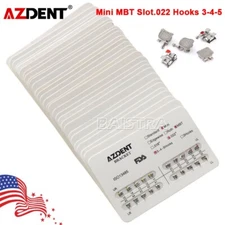 AZDENT Dental Orthodontic Brackets Braces Mesh Base Mini MBT.022 Hooks 3 4 5