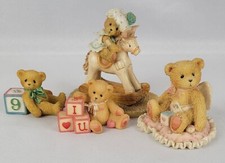 Little Bundle of Joy VTG Cherished Teddies Baby Blocks Rocking Horse Set Of 4