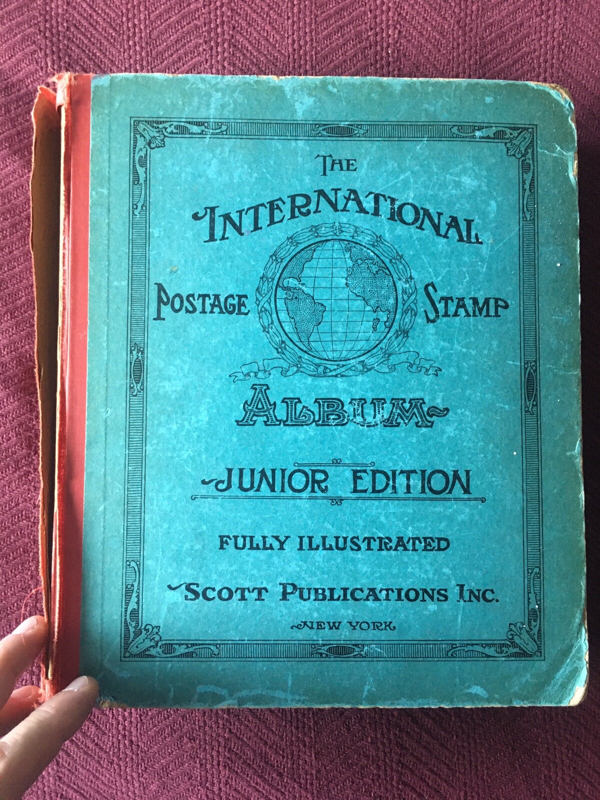 Vintage Scott International Postage Stamp Album 3100+ Stamp Lot Junior
