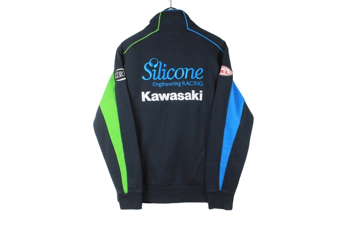 KG IS DEADSWEATSHIRT(ブルー) Lサイズ Kawasaki Sweatshirt Full Zip Size L blue racing Moto GP jumper big