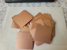 50 pcs Double Sided Copper Clad Circuit Board Laminate FR-4,  .015,   2" x  2"