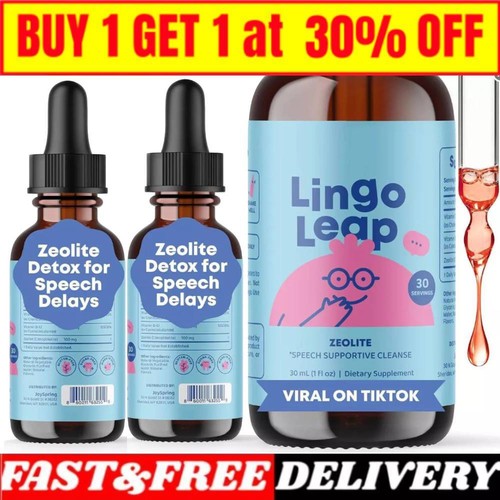 1-5x Lingo Leap Gocce per Bambini - Zeolite Detox per Terapia Ritardi del Discorso - 1oz