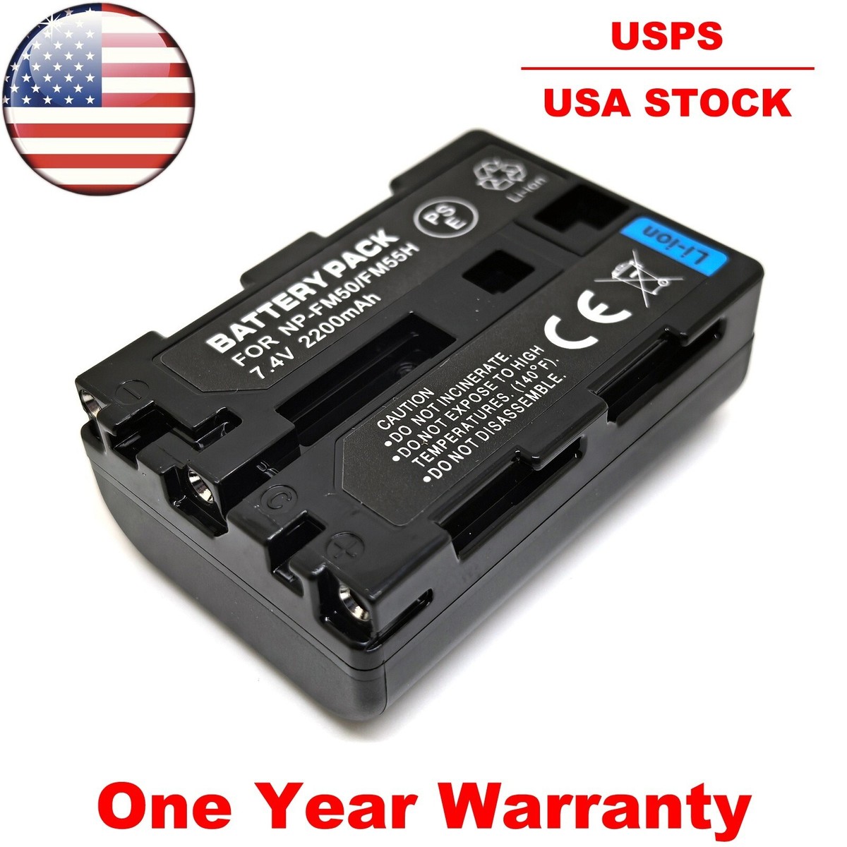 7.4v Battery For NP-FM50 SONY DSC-R1 Cyber-shot Pro DSC-F707 DSC
