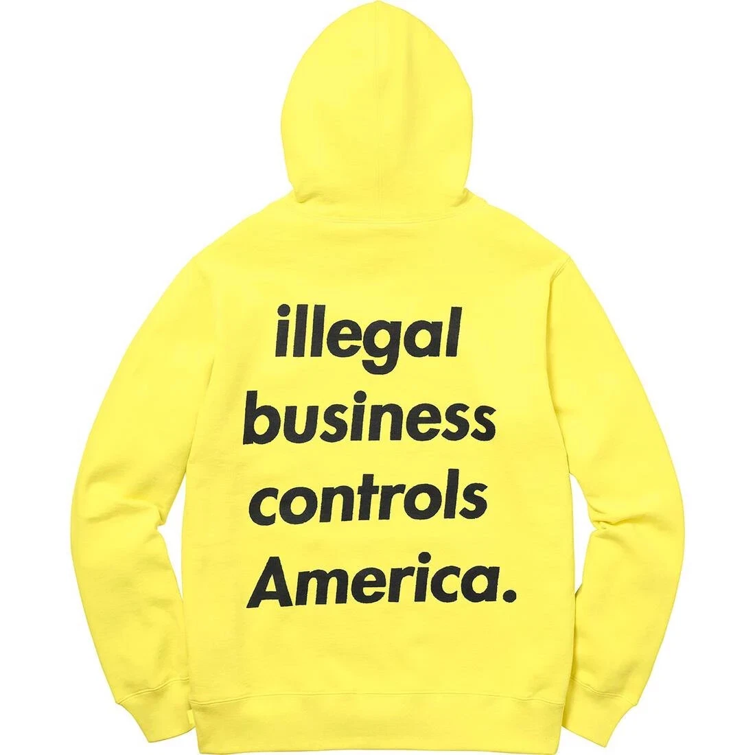 Sweat à capuche citron Supreme Illegal Business Controls America IBCA grande saison 18 FW
