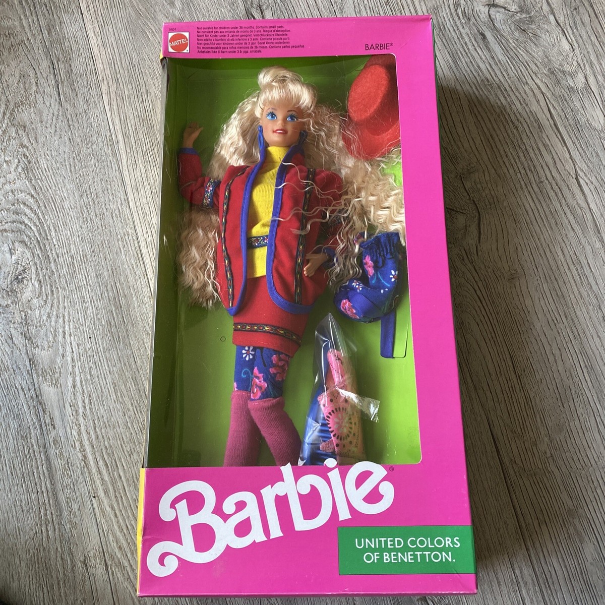 1990 Vintage Benetton Barbie Doll NIB 9404 | eBay