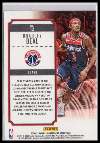 Bradley Beal 2020-21 Contenders #12 MVP Contenders - Imagen 2 de 2